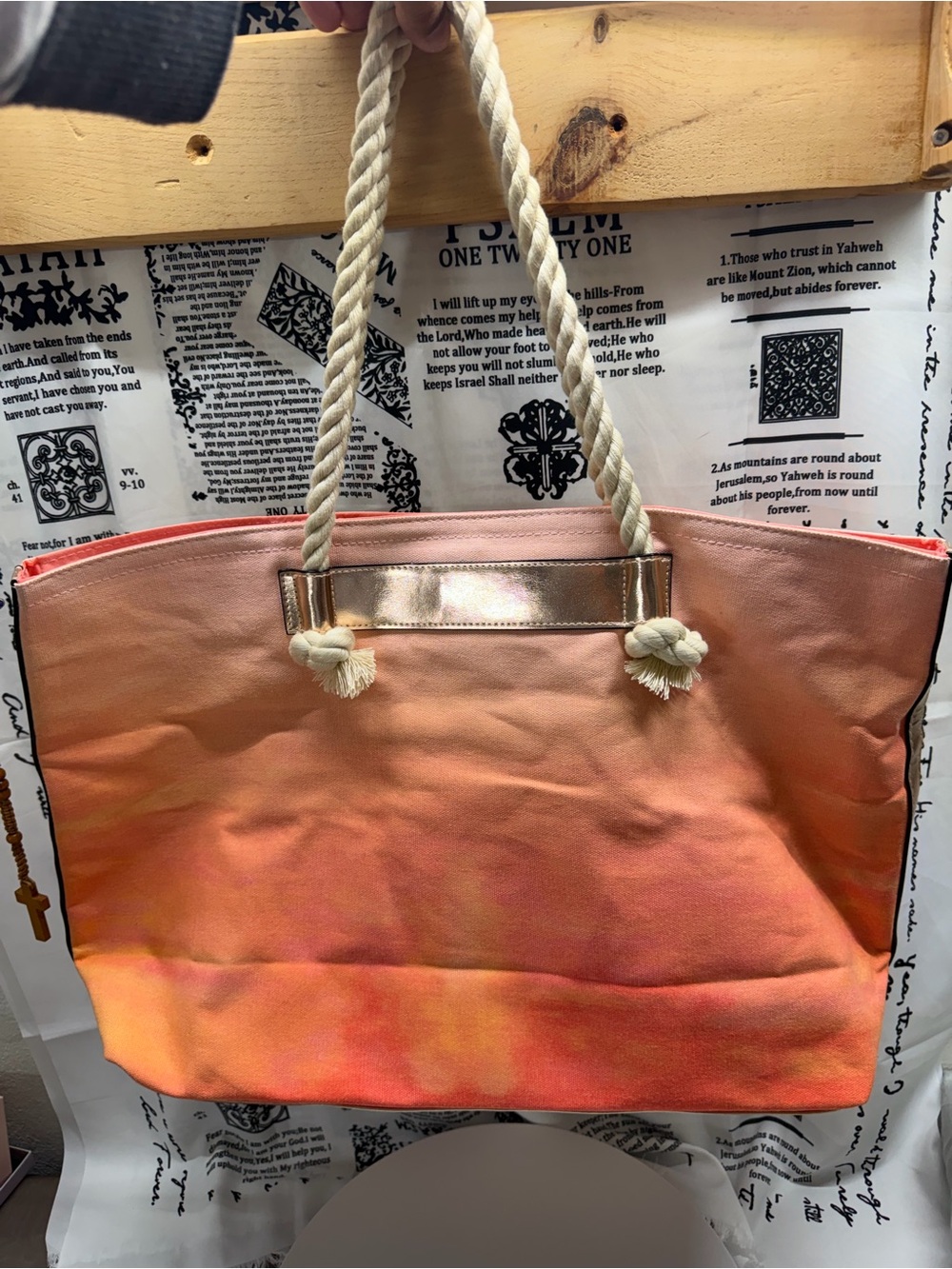 NEW Victoria’s Secret Canvas Rope-Handle Tote Bag